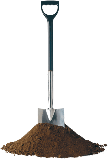 Shovel in TOPSOIL