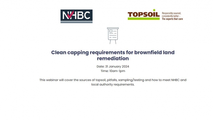 NHBC webinar ‘Clean capping requirements for brownfield land remediation’ 31 January 2024