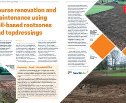 Course renovation and maintenance using soil‑based rootzones and topdressings