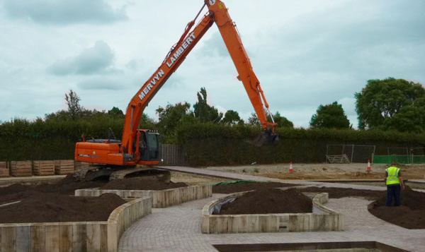 Soiling beds topsoil